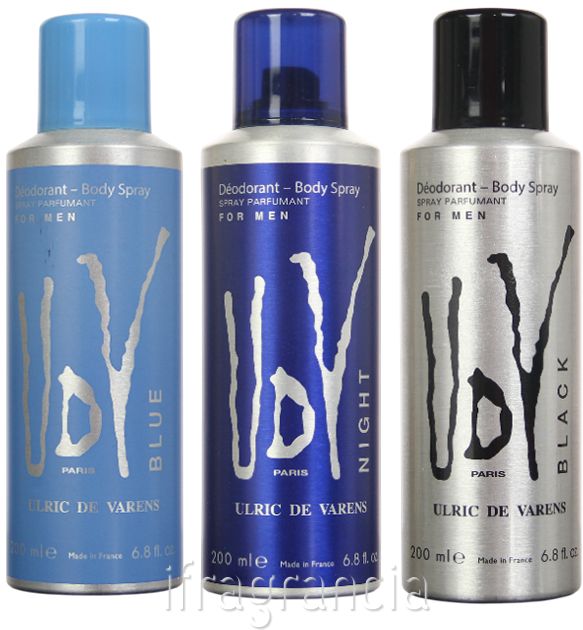 Kit 3 Desodorantes UDV Night + UDV Black + UDV Blue 200ml - imagem 1