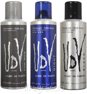 Kit 3 Desodorantes UDV For Men + UDV Night + UDV Black 200ml