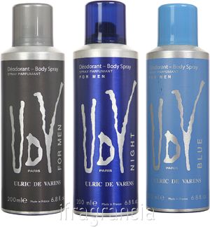 Kit Desodorantes UDV For Men + Blue + Night Masculino 200ml